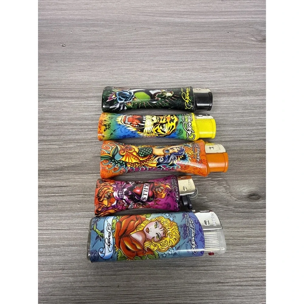 Vintage Ed Hardy Lot Of 5 2 Jumbo 2 SmallLighter Bottle Opener Y2K Tattoo Design